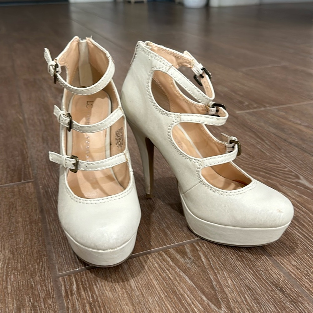 Lauren Conrad buckle high heels